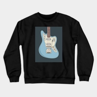 Sonic Blue HH Jag Guitar Crewneck Sweatshirt